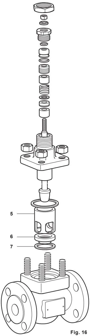 Spirax Sarco KE73 Spirax Sarco Spira-trol Kit de obturador, vástago y asiento instalación de jaula y anillo de asiento