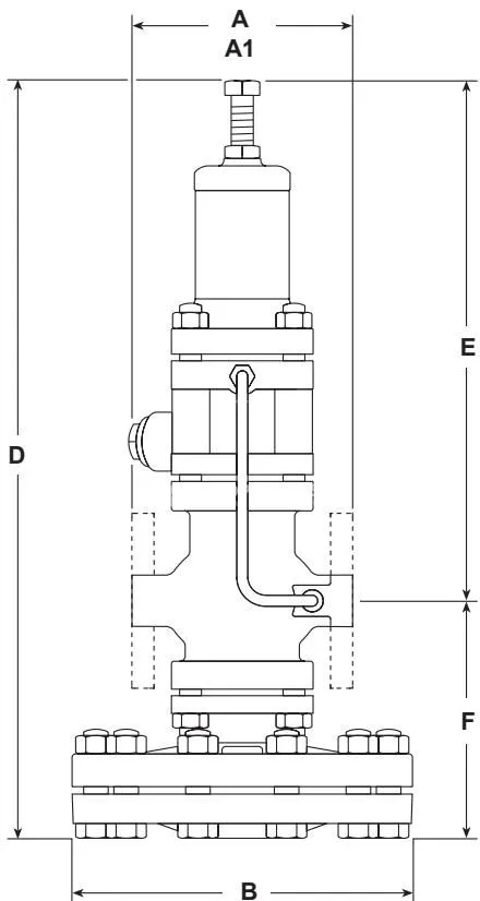 Spirax Sarco DP27 Screwed dimensions diagram