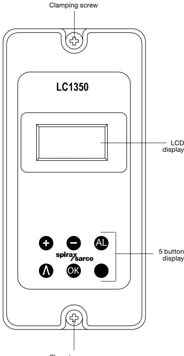 Spirax Sarco LC1350 front panel and display