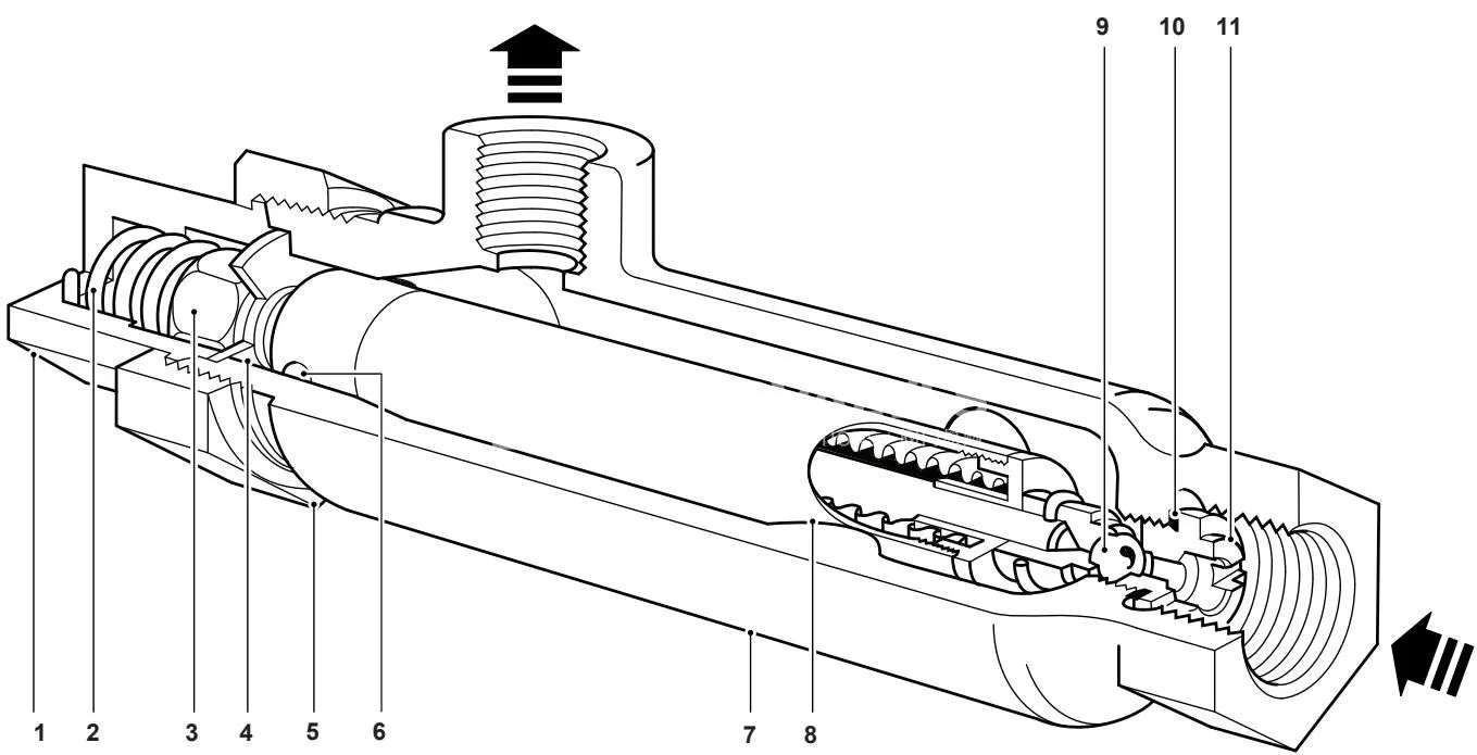 Spirax Sarco No.8 cross section and parts diagram
