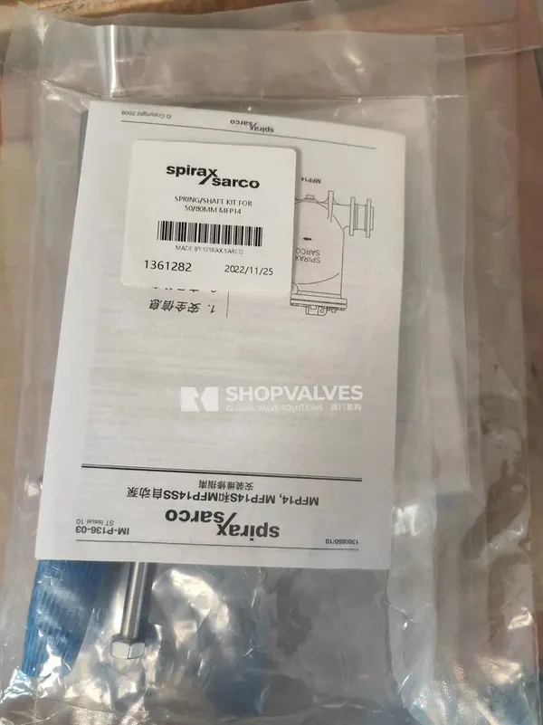 Spirax Sarco MFP14 1361282 / 1360180 Kit de resortes y ejes
