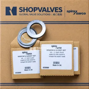 斯派莎克 Spirax Sarco 观视镜视窗和垫片组件实拍（SHOPVALVES 包装，无石棉垫片，3/8-2 英寸）