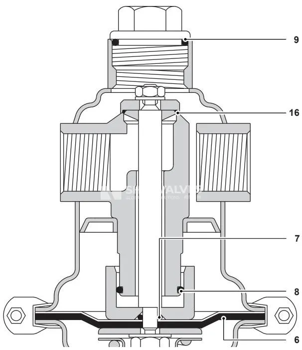 Spirax Sarco SRV461 conjunto de repuestos de diafragma y juntas tóricas