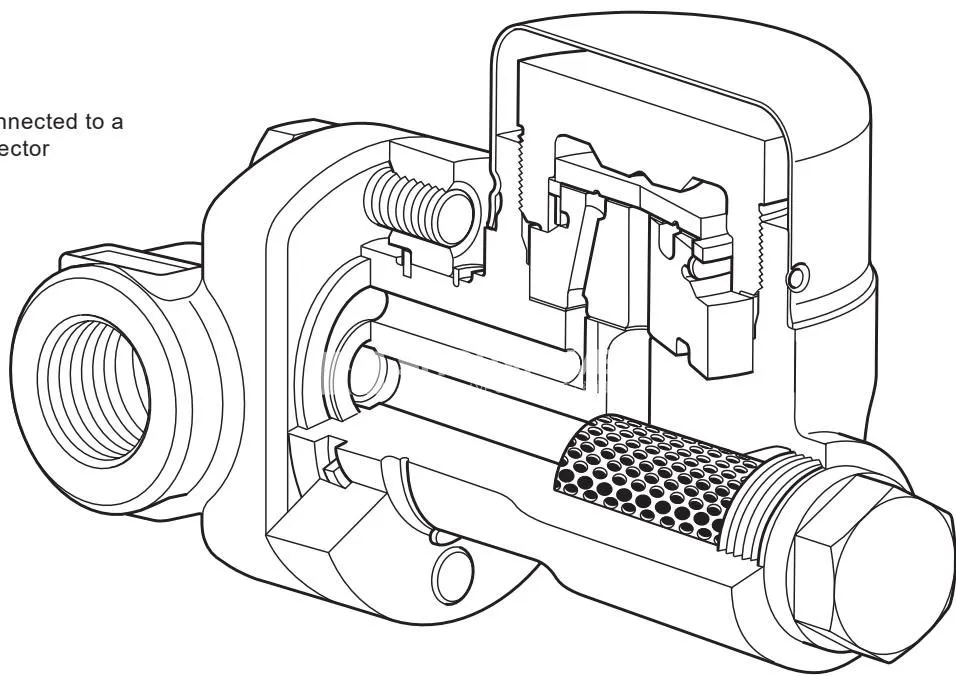 斯派莎克 Spirax Sarco UTDS46M 与 PC10HP 管道连接器相连