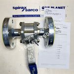 Spirax Sarco DN25 M10S2 RB flanged ball valve, front view