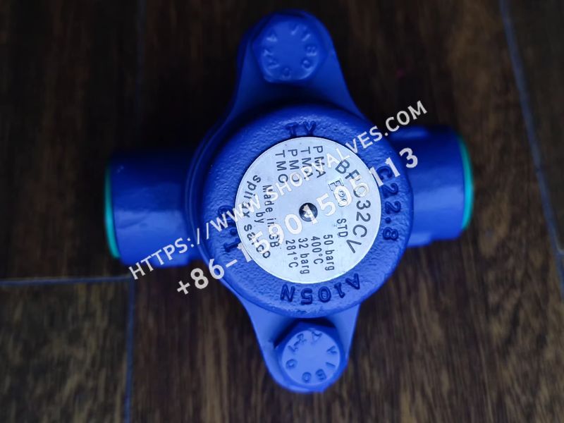 Purgador termostático de vapor con equilibrio de presión Spirax Sarco BPC32CV de acero al carbono