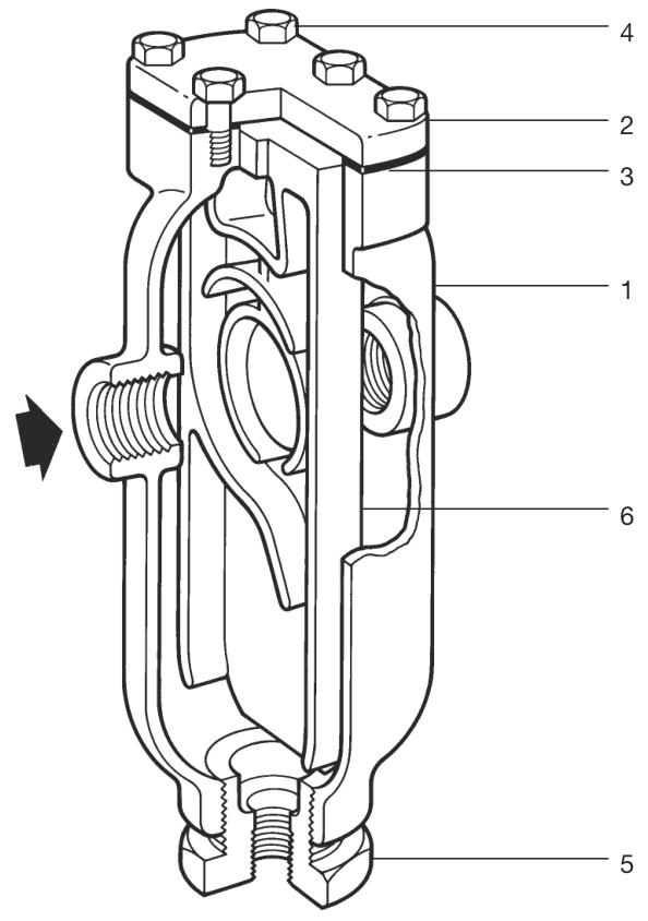 Конструктивный чертеж сепаратора из ковкого чугуна Спиракс Сарко (Spirax Sarco) S1