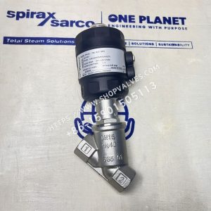 Spirax Sarco PF61G-1NC Válvula neumática de ángulo con interruptor de pistón de 1/2" BSP de acero inoxidable