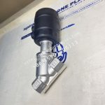 Spirax Sarco 1" PF61G-2NC BSP stainless steel pneumatic piston-operated on-off angle valve