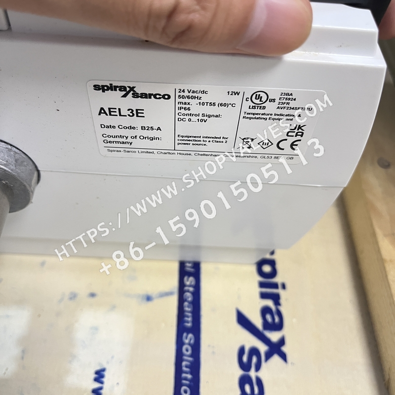 斯派莎克 AEL3E 电动执行器 铭牌