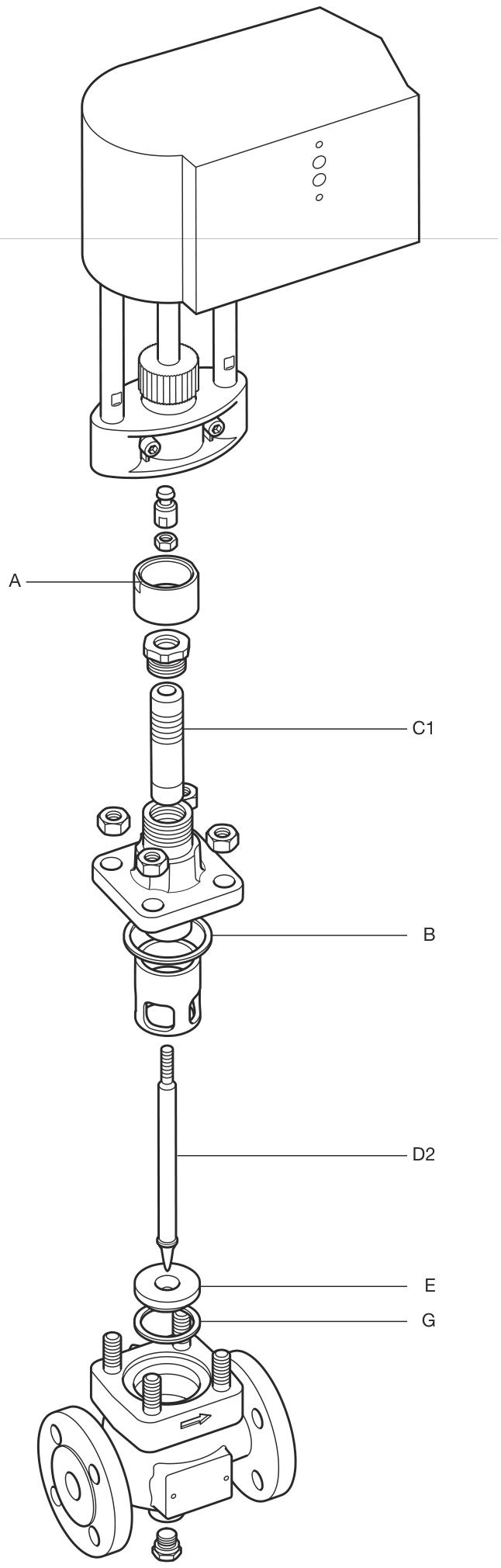 Spirax Sarco Spirax Sarco BCV43 Drain Control Valve Construction Diagrams